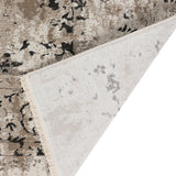 5' X 8' Black Oriental Area Rug With Fringe
