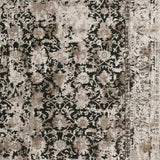 8' X 10' Black Oriental Area Rug With Fringe