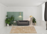 8' X 10' Beige Oriental Area Rug With Fringe