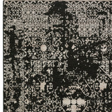 3' X 5' Black Oriental Area Rug With Fringe