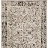 3' X 5' Gray Oriental Area Rug With Fringe
