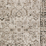 8' X 10' Gray Oriental Area Rug With Fringe