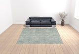 12' Square Green Square Wool Hand Loomed Handmade Area Rug