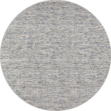8' X 8' Blue Round Wool Hand Loomed Handmade Area Rug