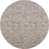 10' Black Round Wool Hand Loomed Handmade Area Rug