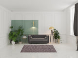 5' X 8' Rust And Tan Plaid Cross Hand Loomed Area Rug