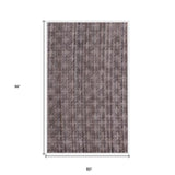 5' X 8' Rust And Tan Plaid Cross Hand Loomed Area Rug
