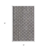5' X 8' Brown And Dark Grey Plaid Cross Hand Loomed Area Rug