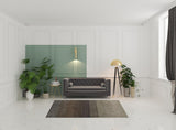 5' X 8' Expresso And Brown Ombre Hand Loomed Area Rug