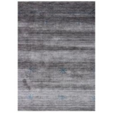 8' X 11' Silver And Blue Ombre Hand Loomed Area Rug