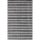 8' X 10' Black And Charcoal Medallion Hand Loomed Area Rug