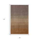 8' X 10' Gold And Rust Hand Loomed Area Rug