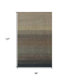 8' X 10' Gold And Rust Hand Loomed Area Rug