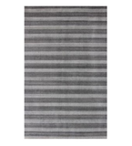 9' X 12' Black And Dark Grey Hand Loomed Area Rug