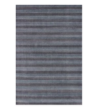 9' X 12' Blue And Black Hand Loomed Area Rug