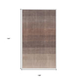 9' X 12' Violet Taupe And Brown Ombre Hand Loomed Area Rug