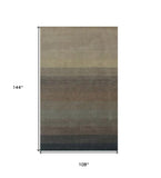 9' X 12' Gold And Rust Hand Loomed Area Rug