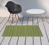 2' X 4' Green Stain Resistant Indoor Outdoor Area Rug