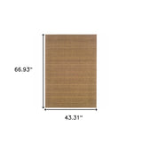 4' x 6' Tan Stain Resistant Indoor Outdoor Area Rug