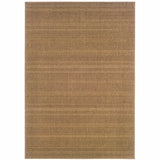 7' x 10' Tan Stain Resistant Indoor Outdoor Area Rug