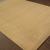 7' x 10' Beige Stain Resistant Indoor Outdoor Area Rug