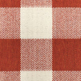 4' x 6' Red and Ivory Geometric Stain Resistant Indoor Outdoor Area Rug