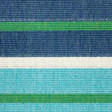 2' X 8' Blue and Green Geometric Stain Resistant Indoor Outdoor Area Rug