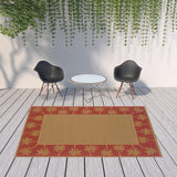 7' x 10' Beige Stain Resistant Indoor Outdoor Area Rug