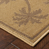 7' x 10' Beige Stain Resistant Indoor Outdoor Area Rug