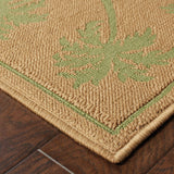 7' x 10' Beige Stain Resistant Indoor Outdoor Area Rug