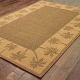 2' X 4' Tan Stain Resistant Indoor Outdoor Area Rug