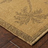 4' x 6' Tan Stain Resistant Indoor Outdoor Area Rug