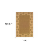 4' x 6' Tan Stain Resistant Indoor Outdoor Area Rug