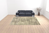 10' X 13' Grey Ivory Beige And Taupe Oriental Power Loom Stain Resistant Area Rug