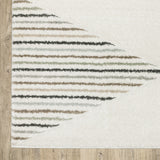 2' X 8' Brown And Ivory Geometric Power Loom Runner Rug