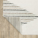 2' X 8' Brown And Ivory Geometric Power Loom Runner Rug