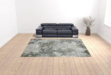 10' X 13' Ivory Grey Blue And Taupe Abstract Power Loom Stain Resistant Area Rug