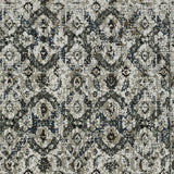 10' x 13' Black and Gray Oriental Power Loom Area Rug