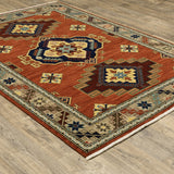 10' x 13' Red and Black Oriental Power Loom Area Rug