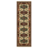 6' Red Blue and White Oriental Power Loom Runner Rug