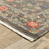6' Red Blue and White Oriental Power Loom Runner Rug