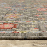 2' x 3' Blue and Gray Oriental Power Loom Area Rug