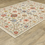 2' x 3' Blue and Gray Oriental Power Loom Area Rug