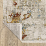 6' x 9' Beige and Ivory Geometric Power Loom Area Rug