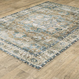 2' X 8' Gray And Ivory Abstract Power Loom Runner Rug