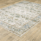 8' Charcoal Oriental Printed Non Skid Runner Rug