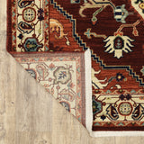 12' Blue and Orange Oriental Power Loom Runner Rug