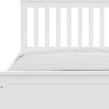 White Solid Wood Twin Bed With Pull Out Trundle