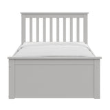 Gray Solid Wood Twin Bed With Pull Out Trundle