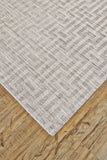 2' X 3' Silver Floral Hand Woven Area Rug